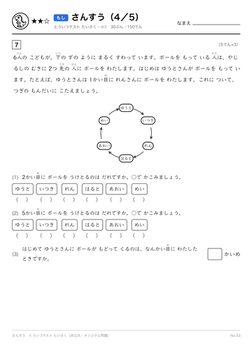 統一テスト対策の見本